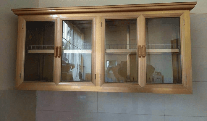 12 mẫu tủ nhôm kính đựng chén bát giá rẻ chất lượng 2019